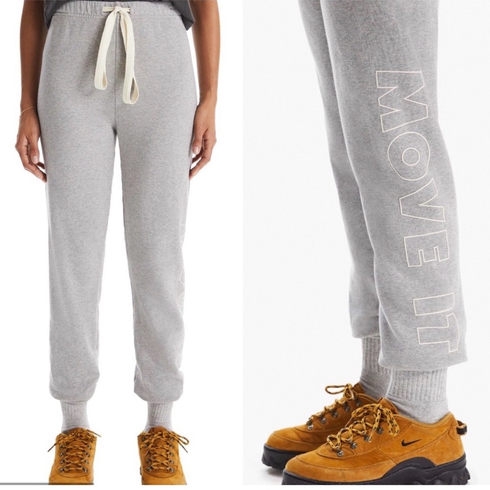 Mother The Bender Sweatpants Size XS NWT Move It Heather Gray Joggers Retro - Picture 2 of 7